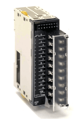 Omron CJ1W-ID211 digital input unit, 16 x 24 VDC inputs with screw terminal, front view